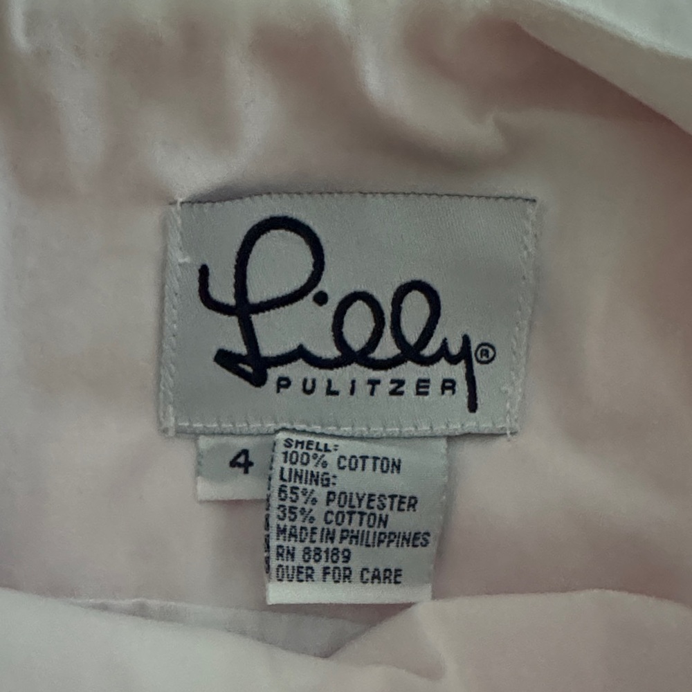 Vintage Lilly Pulitzer size 4 Light Pink Cotton Blend dress - Picture 3 of 4